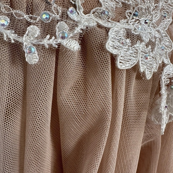 Xscape Lace and Tulle Mermaid Evening Gown - Picture 9 of 11